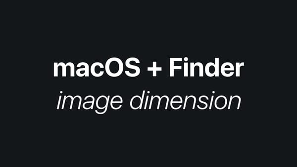 How to simply show image dimensions in Finder on any folder on macOS 